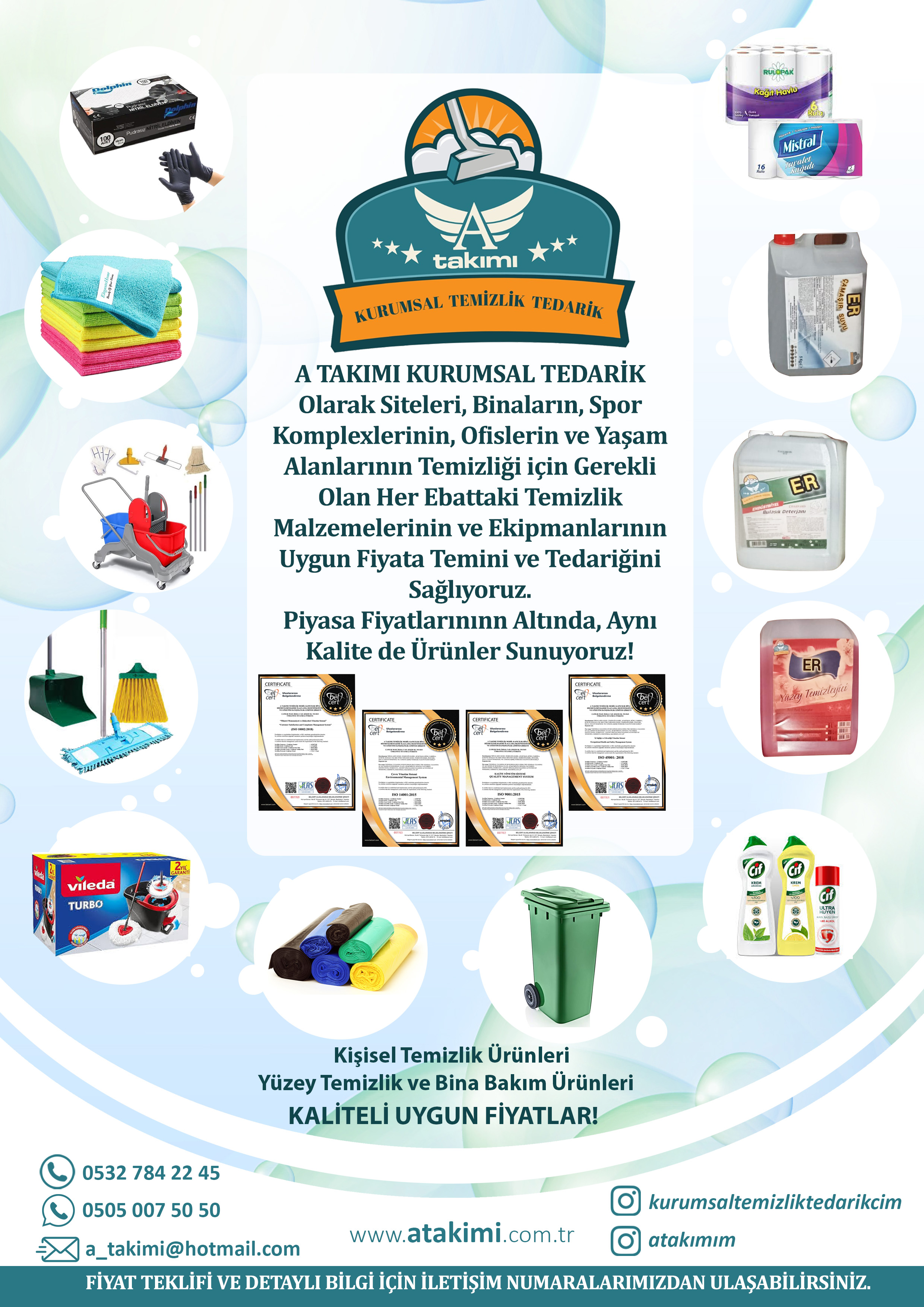 KURUMSAL TEMİZLİK MALZEMELERİ 